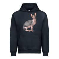 Navy Sphynx Cat Urban Hoodie - LillyAllenDesigns