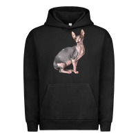 Pigment Black Sphynx Cat Urban Hoodie - LillyAllenDesigns
