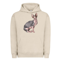 Pigment French Oak Sphynx Cat Urban Hoodie - LillyAllenDesigns