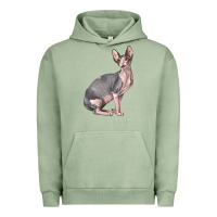 Pigment Oil Green Sphynx Cat Urban Hoodie - LillyAllenDesigns