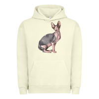 Pigment Pistachio Sphynx Cat Urban Hoodie - LillyAllenDesigns