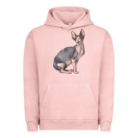 Pigment Salmon Sphynx Cat Urban Hoodie - LillyAllenDesigns