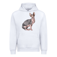White Sphynx Cat Urban Hoodie - LillyAllenDesigns