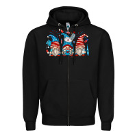 Black american nurse gnomes Zipper Hoodie - Zillion Design Studio