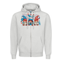 Dove Grey american nurse gnomes Zipper Hoodie - Zillion Design Studio