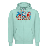 Seafoam american nurse gnomes Zipper Hoodie - Zillion Design Studio