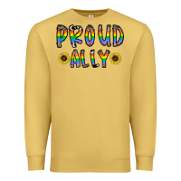 Antique Gold proud ally Premium Sweatshirt - CowhideDigitalArt