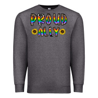 Charcoal Heather proud ally Premium Sweatshirt - CowhideDigitalArt