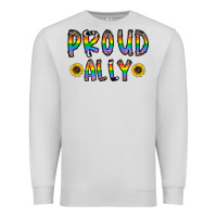 Dove Grey proud ally Premium Sweatshirt - CowhideDigitalArt