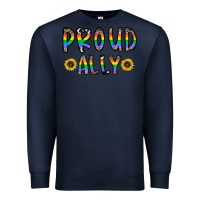 Navy proud ally Premium Sweatshirt - CowhideDigitalArt