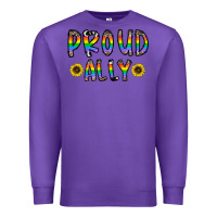 Purple proud ally Premium Sweatshirt - CowhideDigitalArt