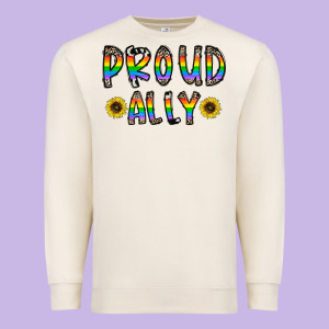 Proud Ally Premium Sweatshirt Designed By Cowhidedigitalart
