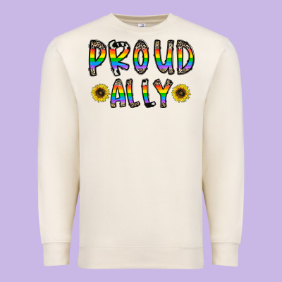 Proud Ally Premium Sweatshirt Designed By Cowhidedigitalart