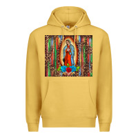 Antique Gold our lady of Guadalupe serape Premium Hoodie - BarkalooDesign