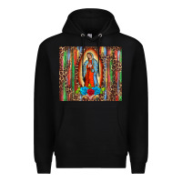 Black our lady of Guadalupe serape Premium Hoodie - BarkalooDesign