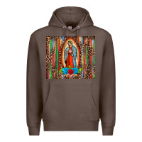 Coffee our lady of Guadalupe serape Premium Hoodie - BarkalooDesign