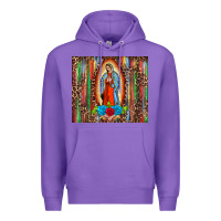 Purple our lady of Guadalupe serape Premium Hoodie - BarkalooDesign