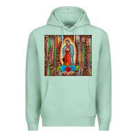 Seafoam our lady of Guadalupe serape Premium Hoodie - BarkalooDesign