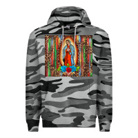 Slate Camo our lady of Guadalupe serape Premium Hoodie - BarkalooDesign
