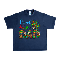 Navy proud autism dad Urban Heavy Tee - Artiststas