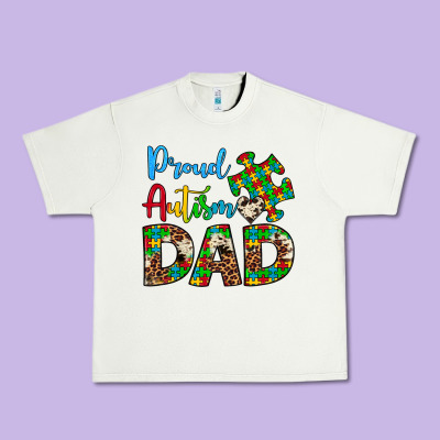 Proud Autism Dad Urban Heavy Tee Designed By Artiststas