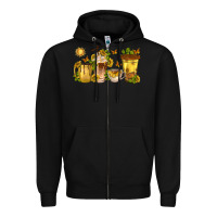 Black sunflower coffee cups Zipper Hoodie - texasbilliewilder