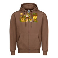 Chestnut sunflower coffee cups Zipper Hoodie - texasbilliewilder
