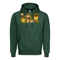 Sports Green sunflower coffee cups Zipper Hoodie - texasbilliewilder
