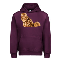 Mauve Wine Persian Cat Urban Hoodie - LillyAllenDesigns