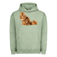 Pigment Oil Green Persian Cat Urban Hoodie - LillyAllenDesigns