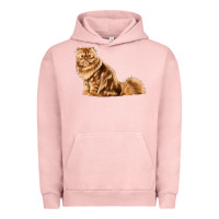 Pigment Salmon Persian Cat Urban Hoodie - LillyAllenDesigns