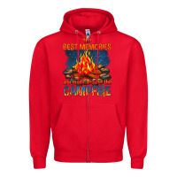 Red the best memories are made around the campfire Zipper Hoodie - texasbilliewilder
