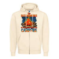 Sandshell the best memories are made around the campfire Zipper Hoodie - texasbilliewilder