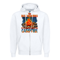 White the best memories are made around the campfire Zipper Hoodie - texasbilliewilder