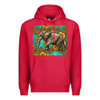 Cardinal western sunflowers elephant Premium Hoodie - LillyAllenDesigns