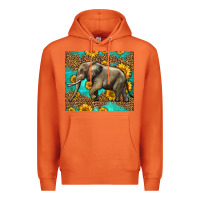 Carrot western sunflowers elephant Premium Hoodie - LillyAllenDesigns