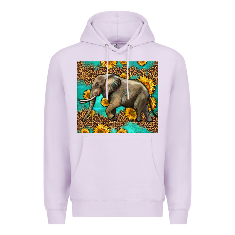 Western Sunflowers Elephant Premium Hoodie by LillyAllenDesigns | Teevron