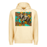 Pina Colada western sunflowers elephant Premium Hoodie - LillyAllenDesigns