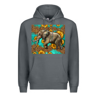 Rock western sunflowers elephant Premium Hoodie - LillyAllenDesigns