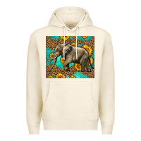 Tofu western sunflowers elephant Premium Hoodie - LillyAllenDesigns