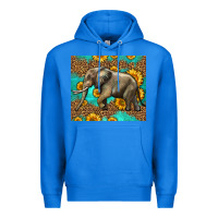 True Royal western sunflowers elephant Premium Hoodie - LillyAllenDesigns
