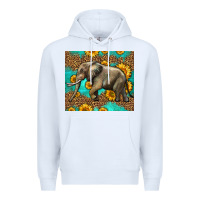 White western sunflowers elephant Premium Hoodie - LillyAllenDesigns