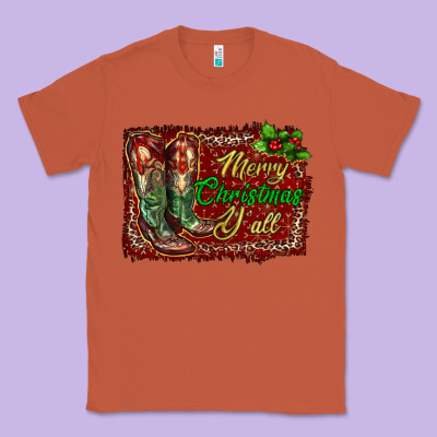 Merry Christmas Y'all Boots Classic Tee Designed By Ranaportraitstore