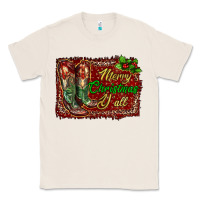 Natural Merry Christmas Y'all Boots Classic Tee - RanaPortraitStore