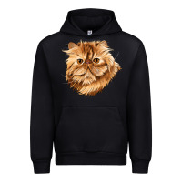 Black Persian Cat Face Urban Hoodie - LillyAllenDesigns