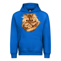 Cobalt Persian Cat Face Urban Hoodie - LillyAllenDesigns