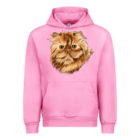 Fuchsia Pink Persian Cat Face Urban Hoodie - LillyAllenDesigns