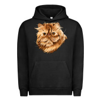 Pigment Black Persian Cat Face Urban Hoodie - LillyAllenDesigns