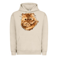 Pigment French Oak Persian Cat Face Urban Hoodie - LillyAllenDesigns