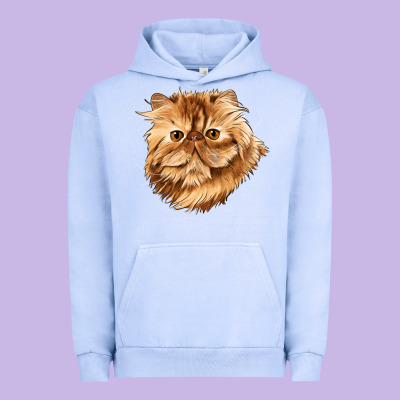 Persian Cat Face Urban Hoodie Designed By Lillyallendesigns
